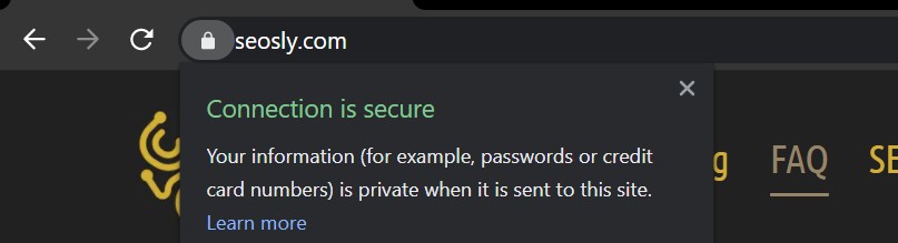 SSL certificate at seosly.com