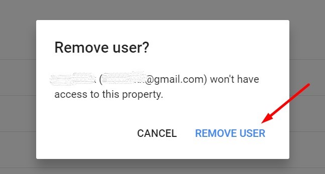 Removing a user in Google Search Account