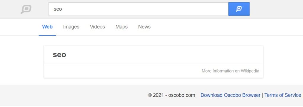 The Oscobo privacy search engine