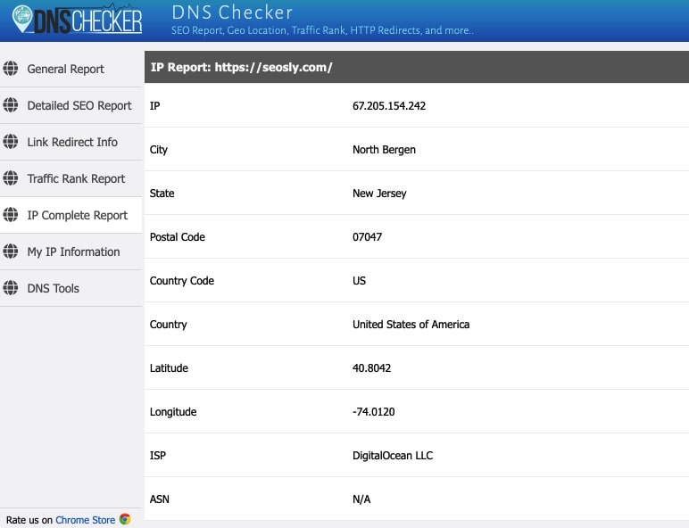 DNS Checker Chrome Extension