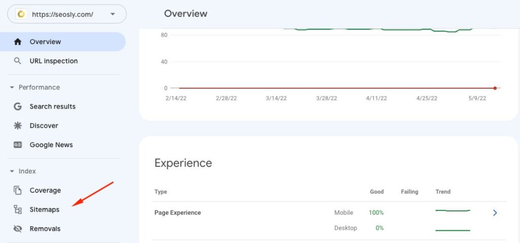 xml sitemap in google search console