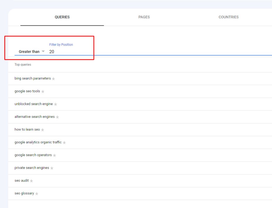 Google Search Console keyword research