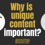 Why is unique content important for SEO?