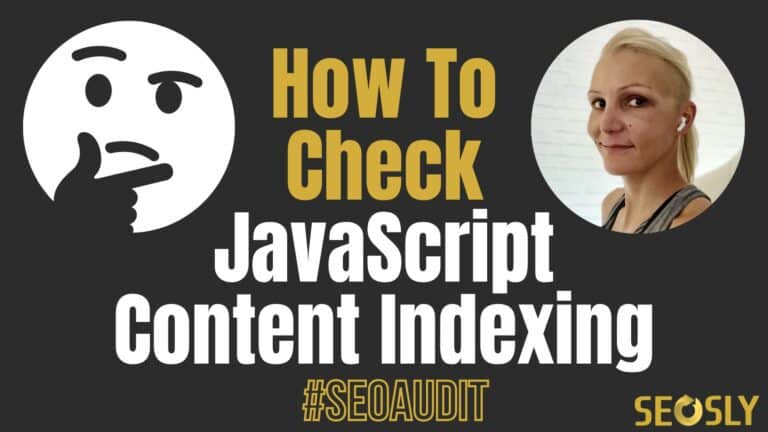 How to check JavaScript content indexing