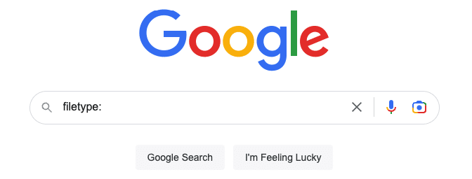 جستجوی گوگل بر اساس نوع فایل