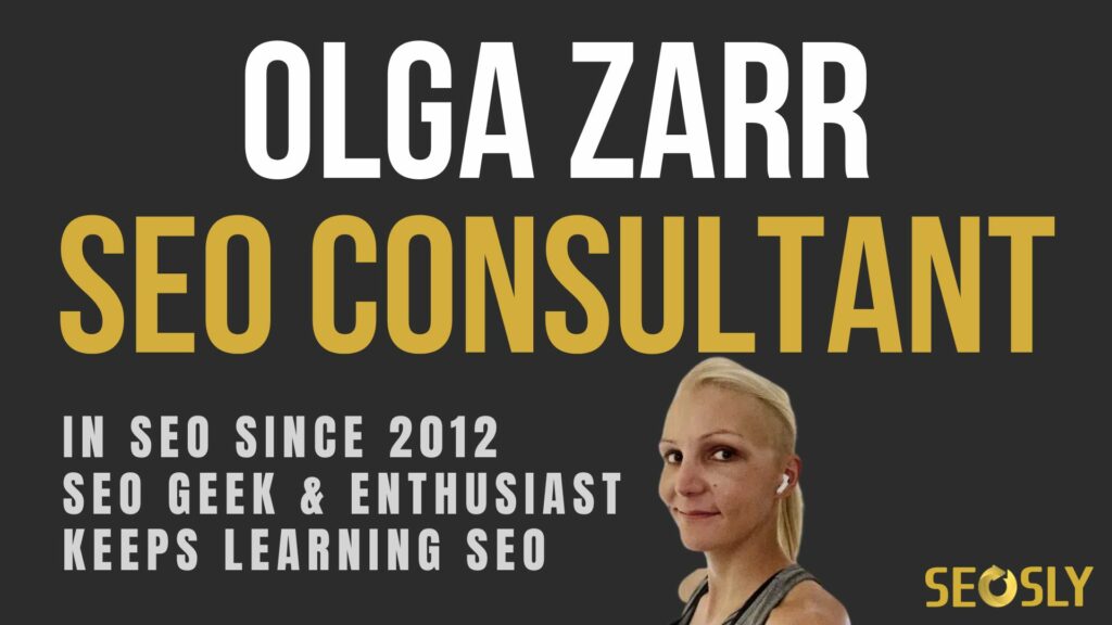 Olga Zarr SEO consultant