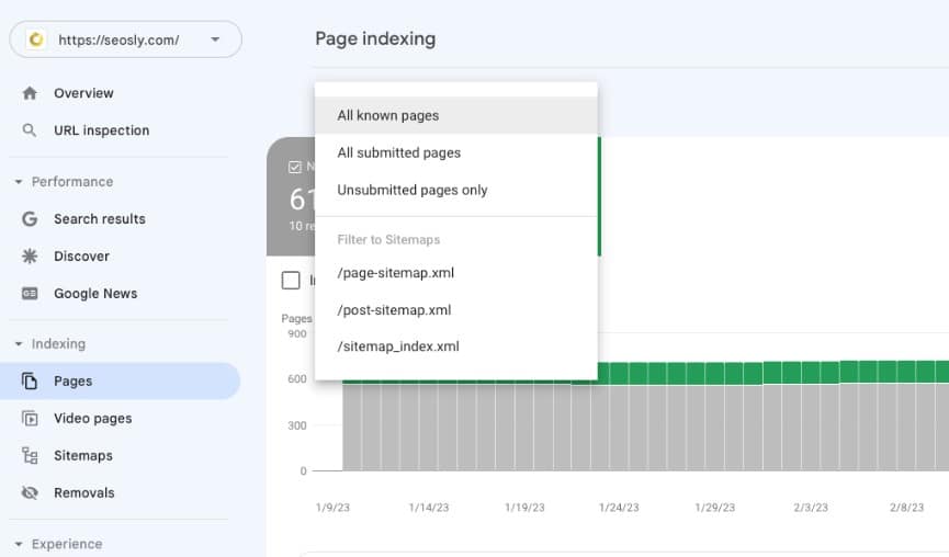 New Page indexing report in Google Search Console