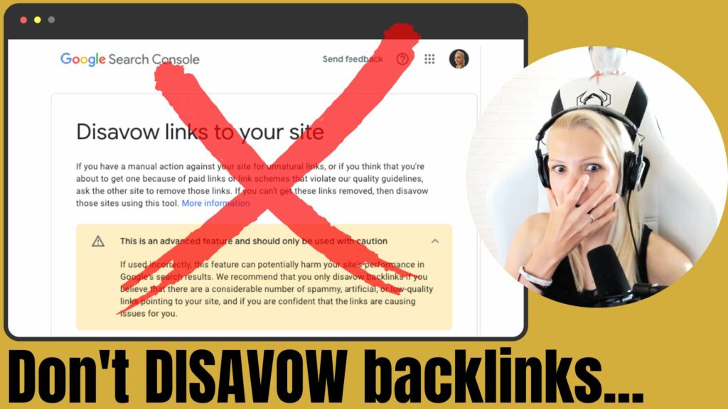 Disavow backlinks