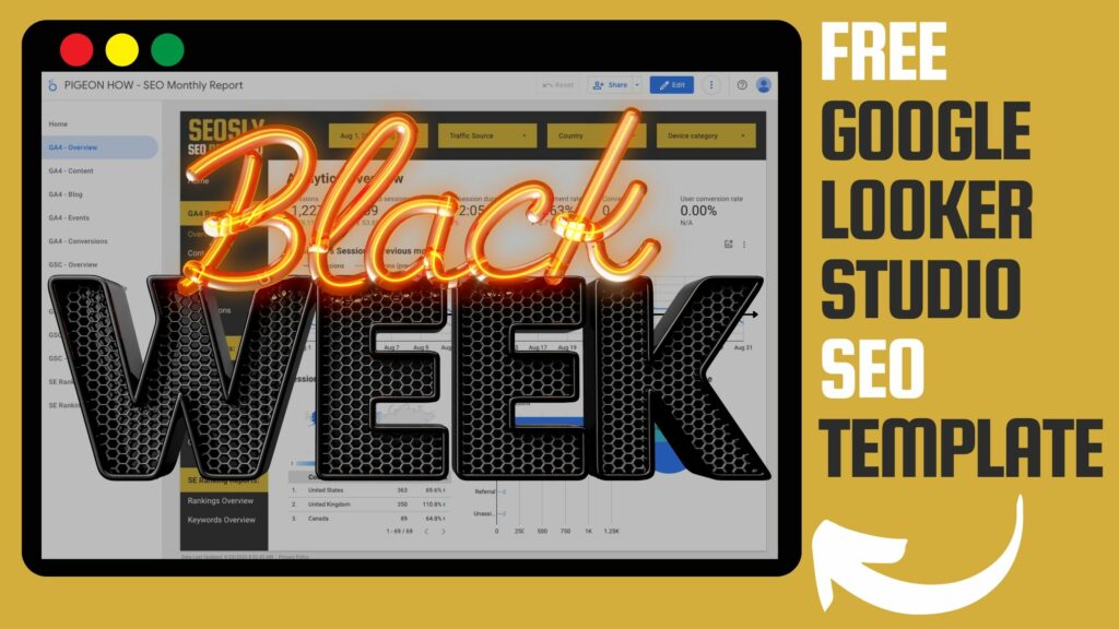 BLACK WEEK Deal: Google Looker Studio SEO Template – SEOSLY