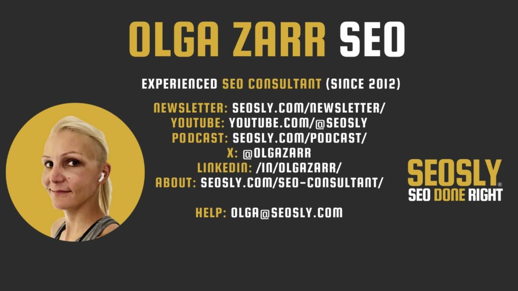 Olga Zarr SEO Consultant