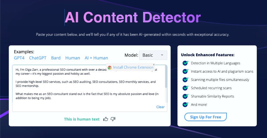 AI content detector