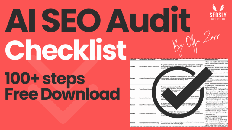 AI SEO Audit Checklist
